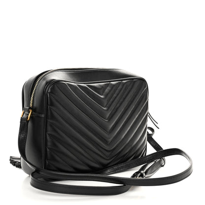 Saint Laurent SAINT LAURENT Calfskin Matelasse Monogram Lou Camera Bag Black 3 of 10