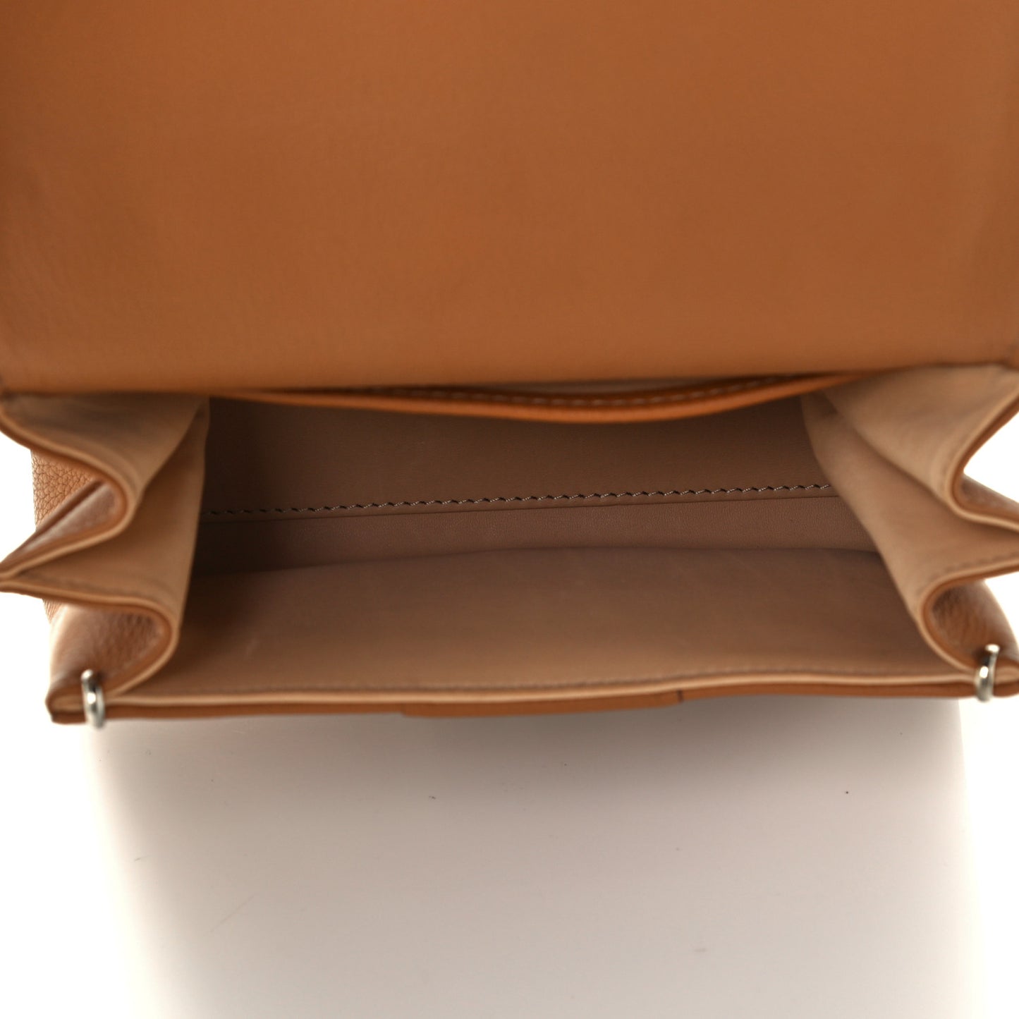 Grained Calfskin Mini Brillant Satchel Natural