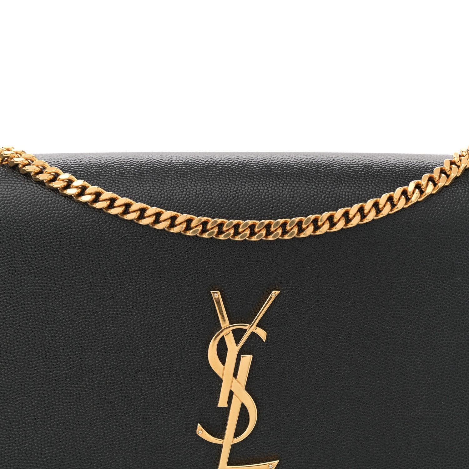Saint Laurent Grain De Poudre Medium Classic Monogram Kate Satchel Black 8 of 10