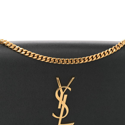 Saint Laurent Grain De Poudre Medium Classic Monogram Kate Satchel Black 8 of 10
