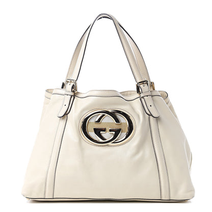 Gucci Calfskin Medium Britt Tote Off White 1 of 11
