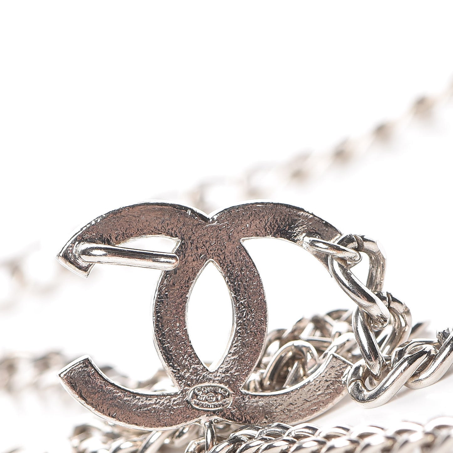 Enamel CC Ceinture Fantai Adjustable Belt Silver