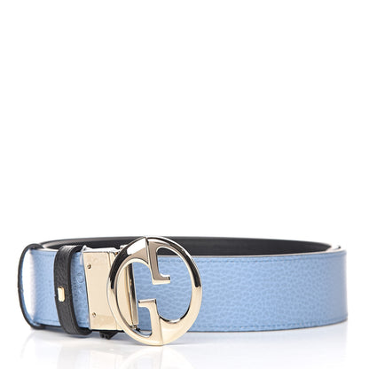 Gucci Dollar Calfskin 1973 Reversible Belt 90 36 Black Mineral Blue 3 of 7