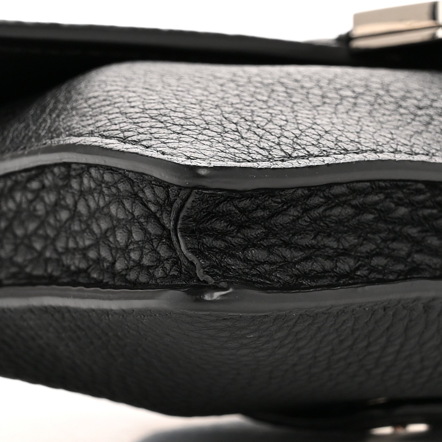 Fendi Cuoio Romano Selleria Baguette Belt Pouch Black 9 of 12
