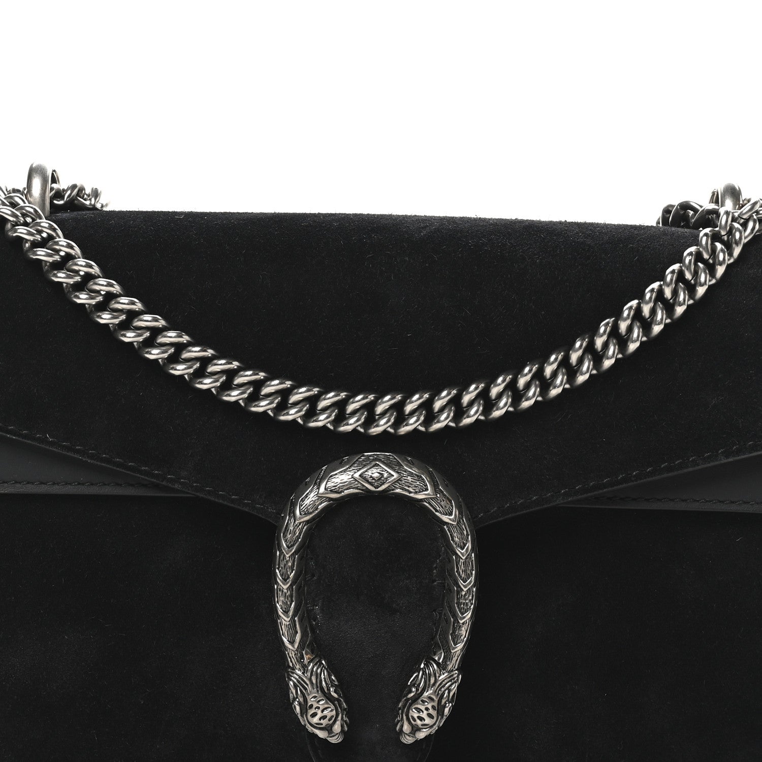 Gucci Suede Small Dionysus Shoulder Bag Black 8 of 10