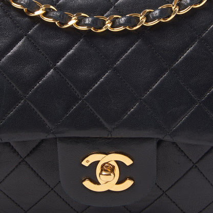 Chanel Lambskin Quilted Medium Double Flap Black 7 of 9