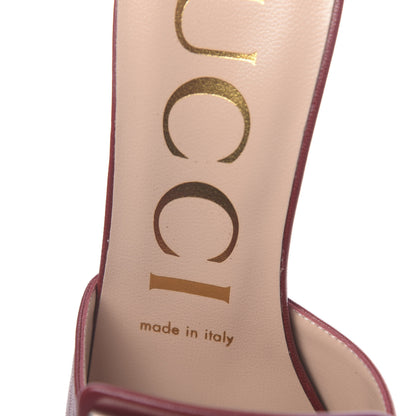 Gucci Malaga Kid Crystal Square G Madelyn Mules 37 Romantic Cerise 6 of 10