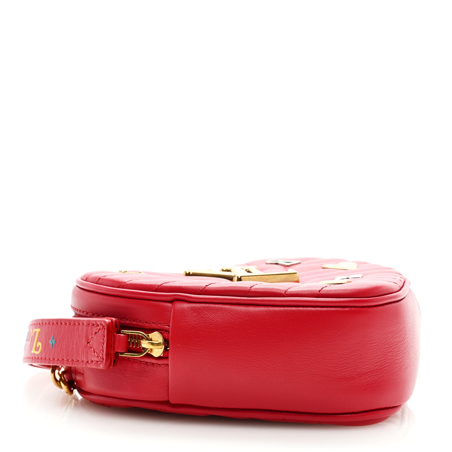 Calfskin Embellished New Wave Love Lock Heart Bag Ecarlate