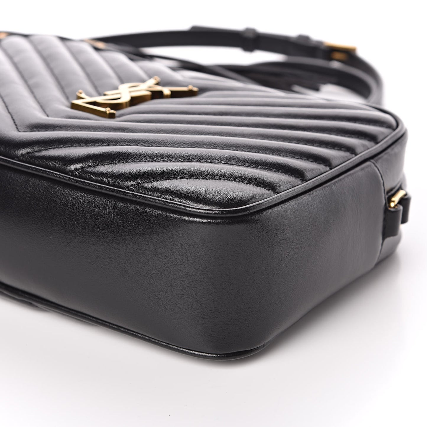 Calfskin Matelasse Monogram Lou Camera Bag Black