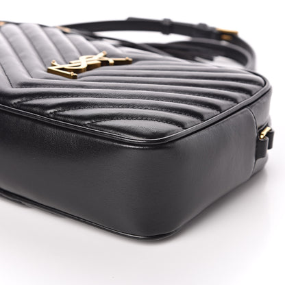 Saint Laurent Calfskin Matelasse Monogram Lou Camera Bag Black 9 of 11
