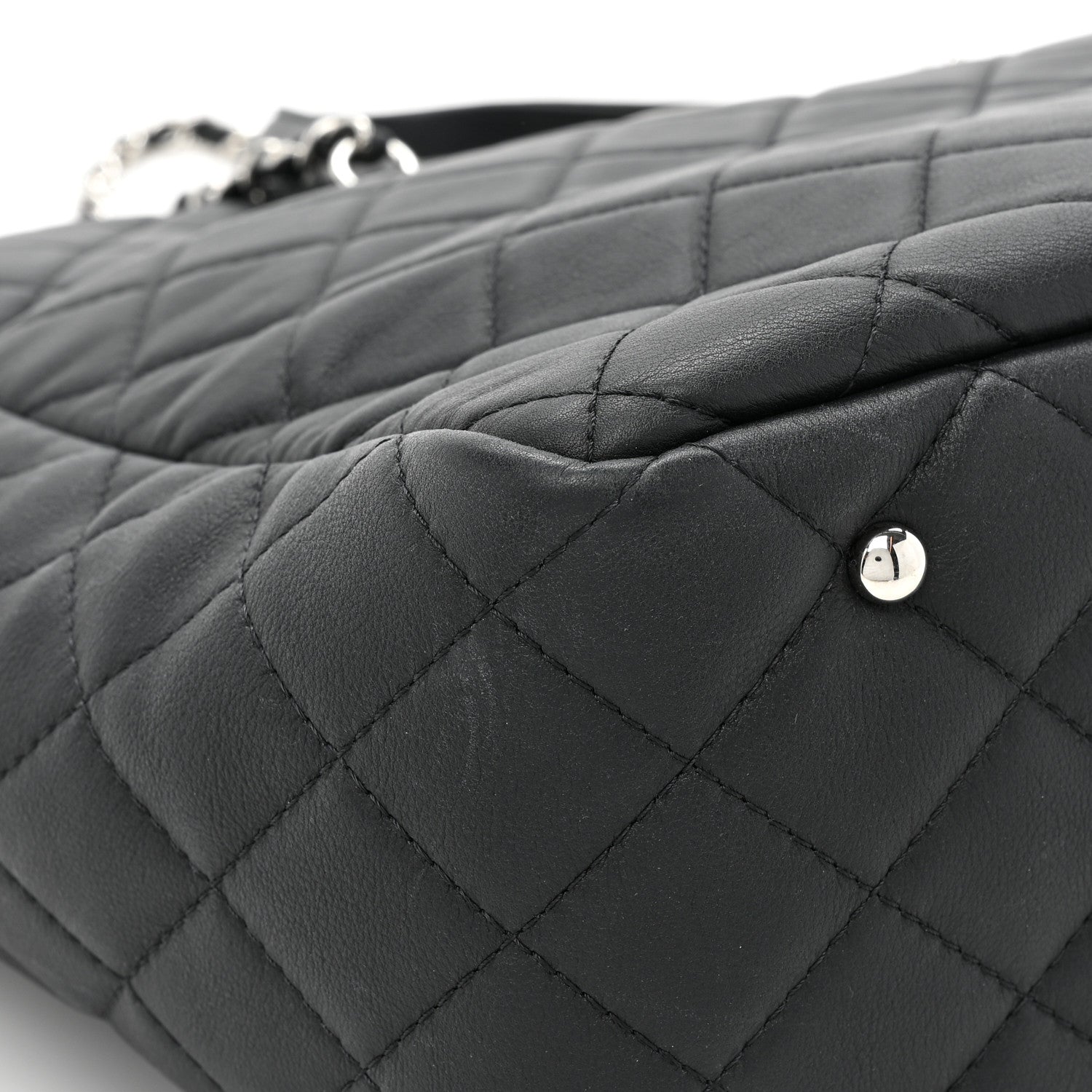 Chanel Calfskin Quilted Ultra Pocket Shopping Tote Black 15 of 16