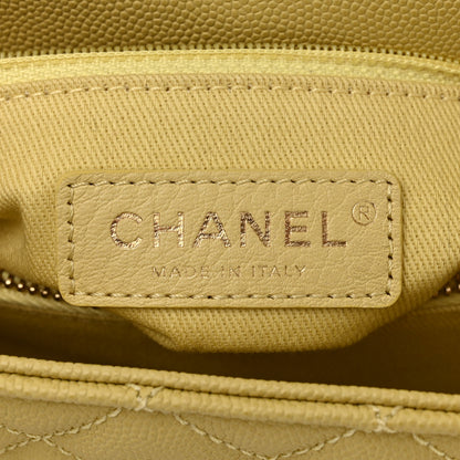 Chanel Caviar Quilted Small Coco Handle Flap Yellow 6 of 10