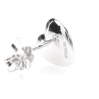 Tiffany 18K White Gold Diamond Heart Stud Earrings 4 of 5