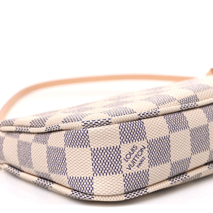 Louis Vuitton Damier Azur Pochette Accessories NM Rose Ballerine 8 of 9