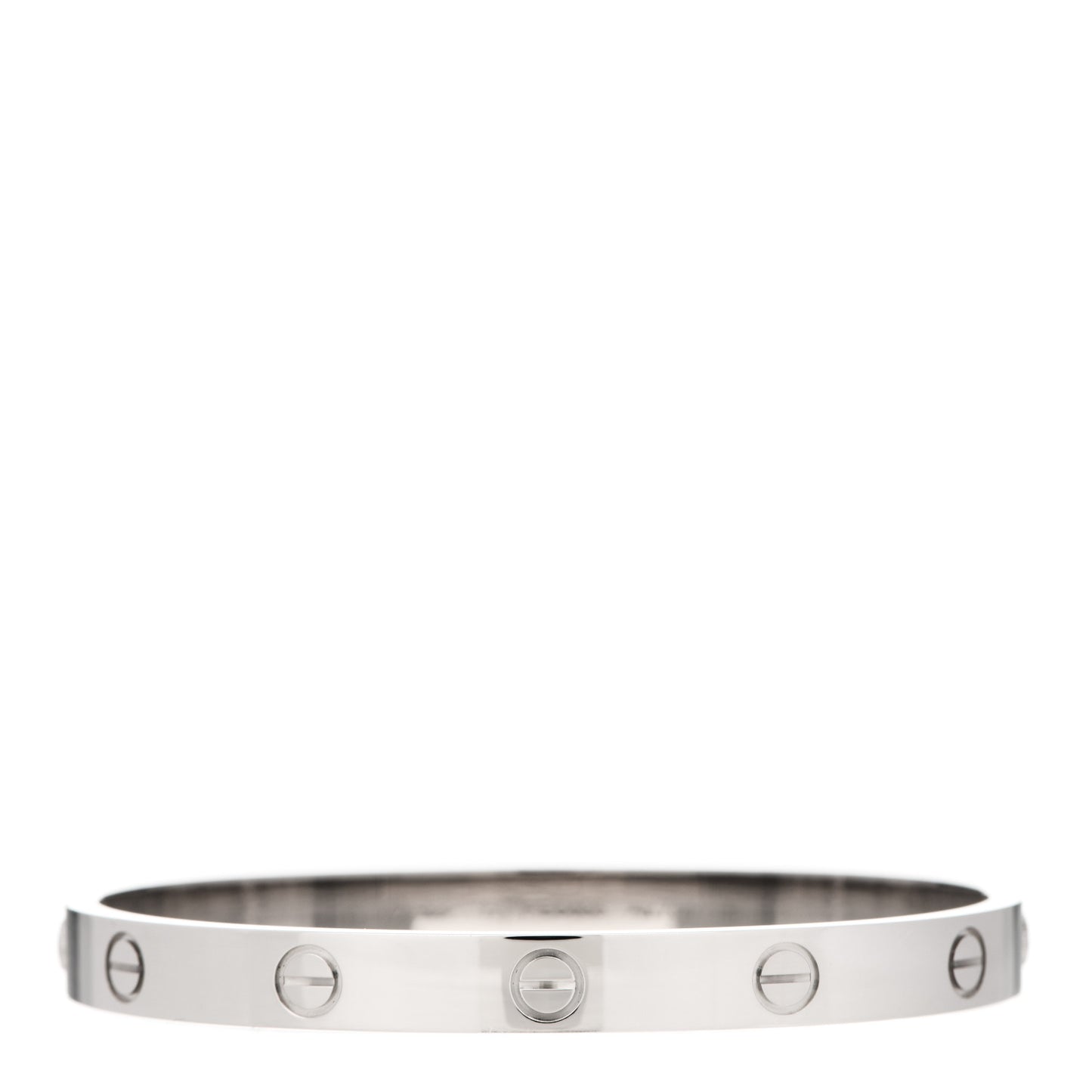 18K White Gold LOVE Bracelet 17