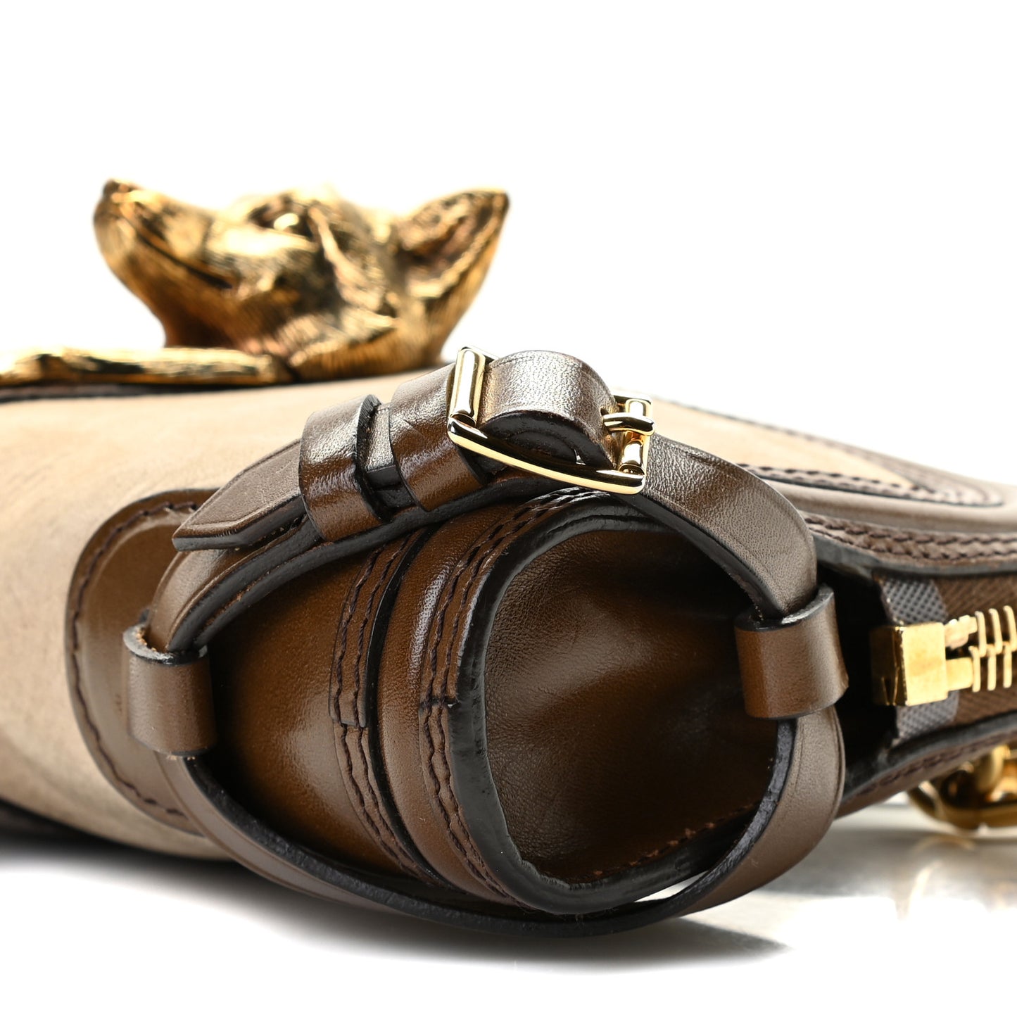 Bridle Nubuck Alma Fox Clutch Taupe Brown
