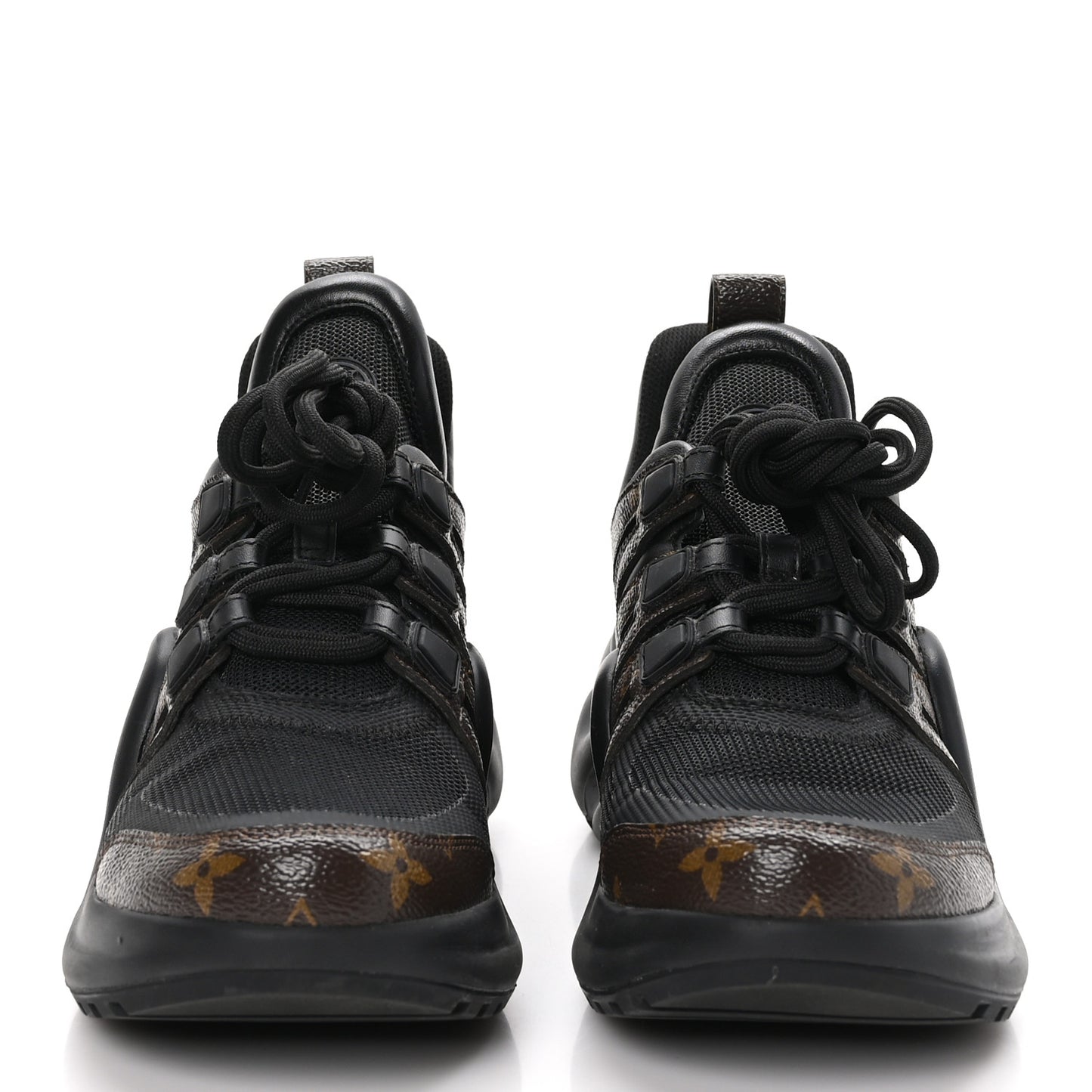Calfskin Patent Monogram LV Archlight Sneakers 38 Black