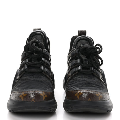 Louis Vuitton Calfskin Patent Monogram LV Archlight Sneakers 38 Black 2 of 9