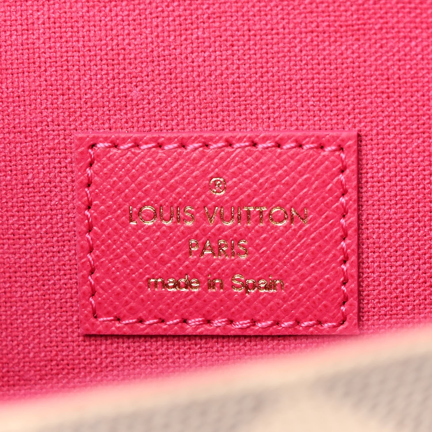 Louis Vuitton Damier Azur Studded Pochette Felicie Chain Wallet Fuchsia 9 of 13