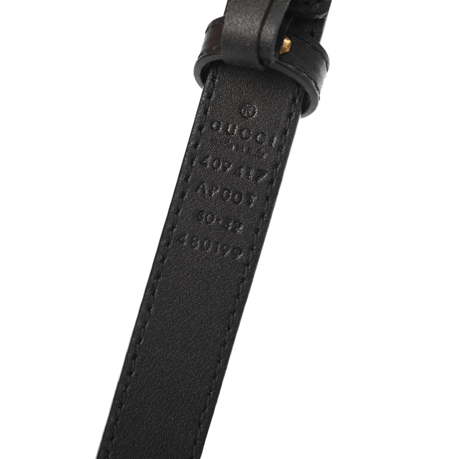 Gucci Calfskin Double G 20mm Belt 80 32 Black 3 of 5