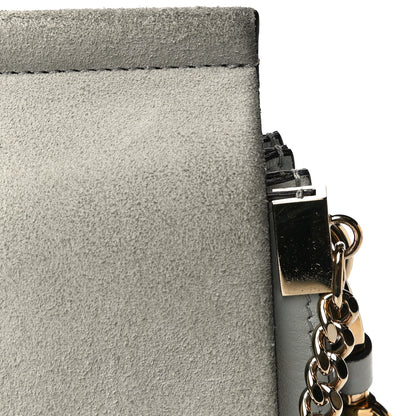 Chloe Calfskin Suede Medium Faye Shoulder Bag Airy Grey 14 of 19