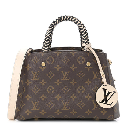 Louis Vuitton Monogram Braided Montaigne BB Creme Beige 1 of 10