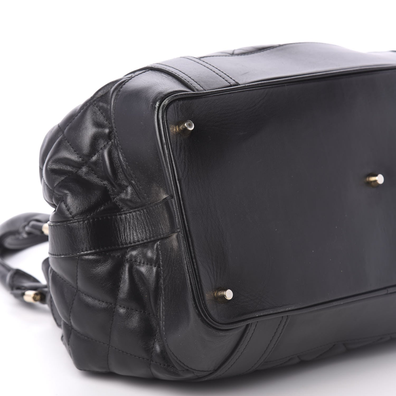 Burberry Calfskin Quilted Beaton Satchel Black 6 of 9