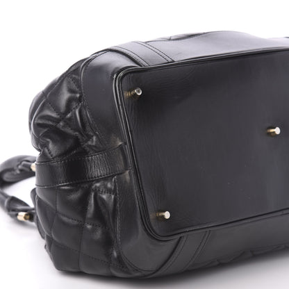 Burberry Calfskin Quilted Beaton Satchel Black 6 of 9