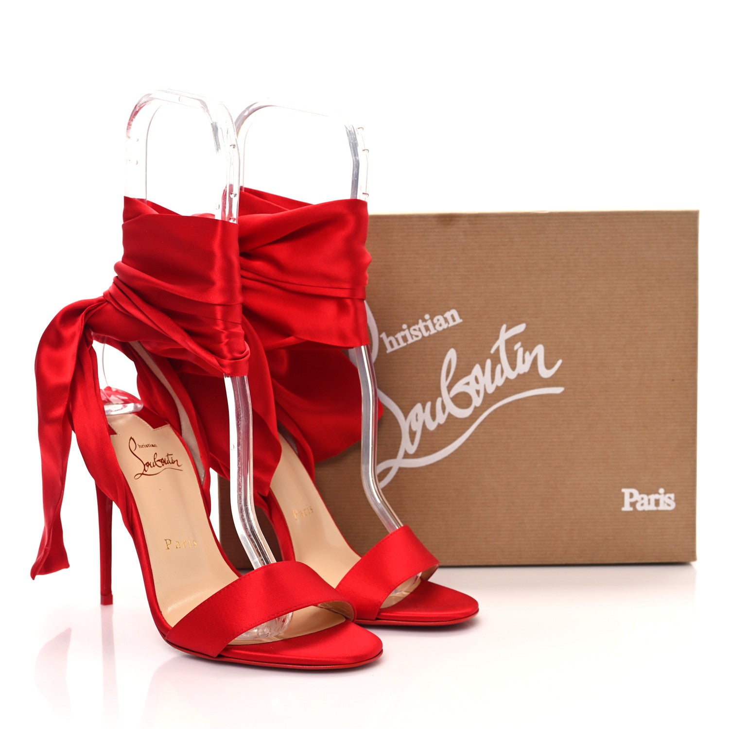 Christian Louboutin Crepe Satin Du Desert 100 Sandal 38 Loubi 8 of 8