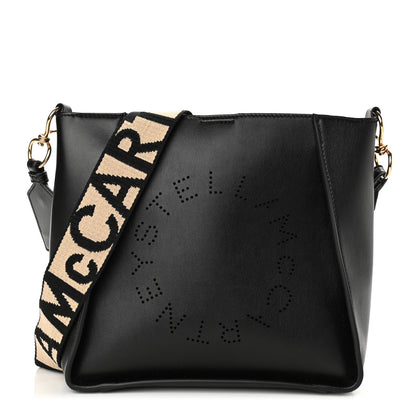 Stella McCartney Eco Alter Nappa Perforated Logo Mini Crossbody Black 1 of 10