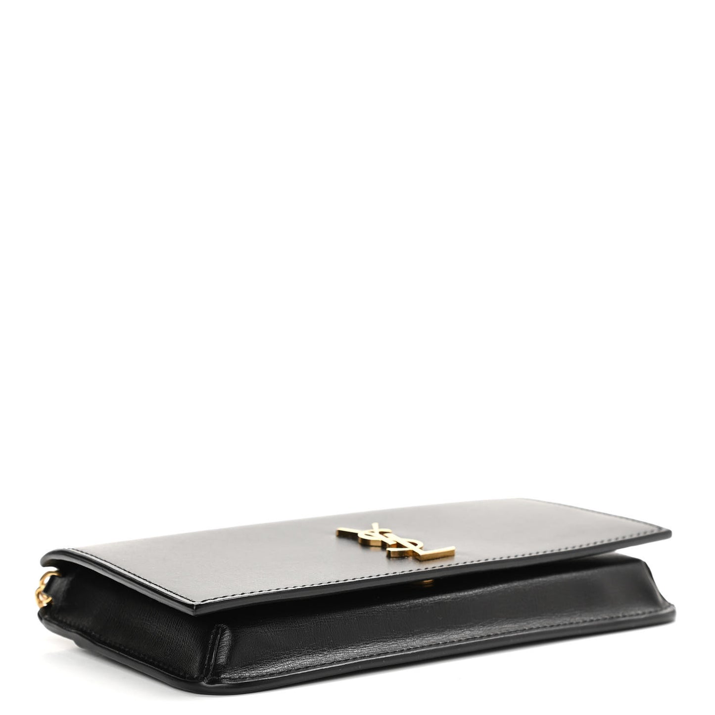 Smooth Calfskin Monogram Phone Holder Crossbody Black