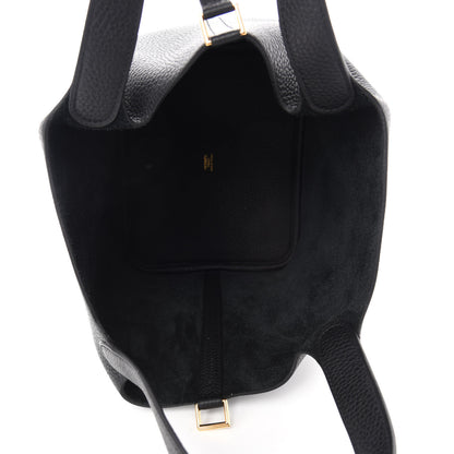 Hermes Taurillon Clemence Picotin Lock 22 MM Black 5 of 11