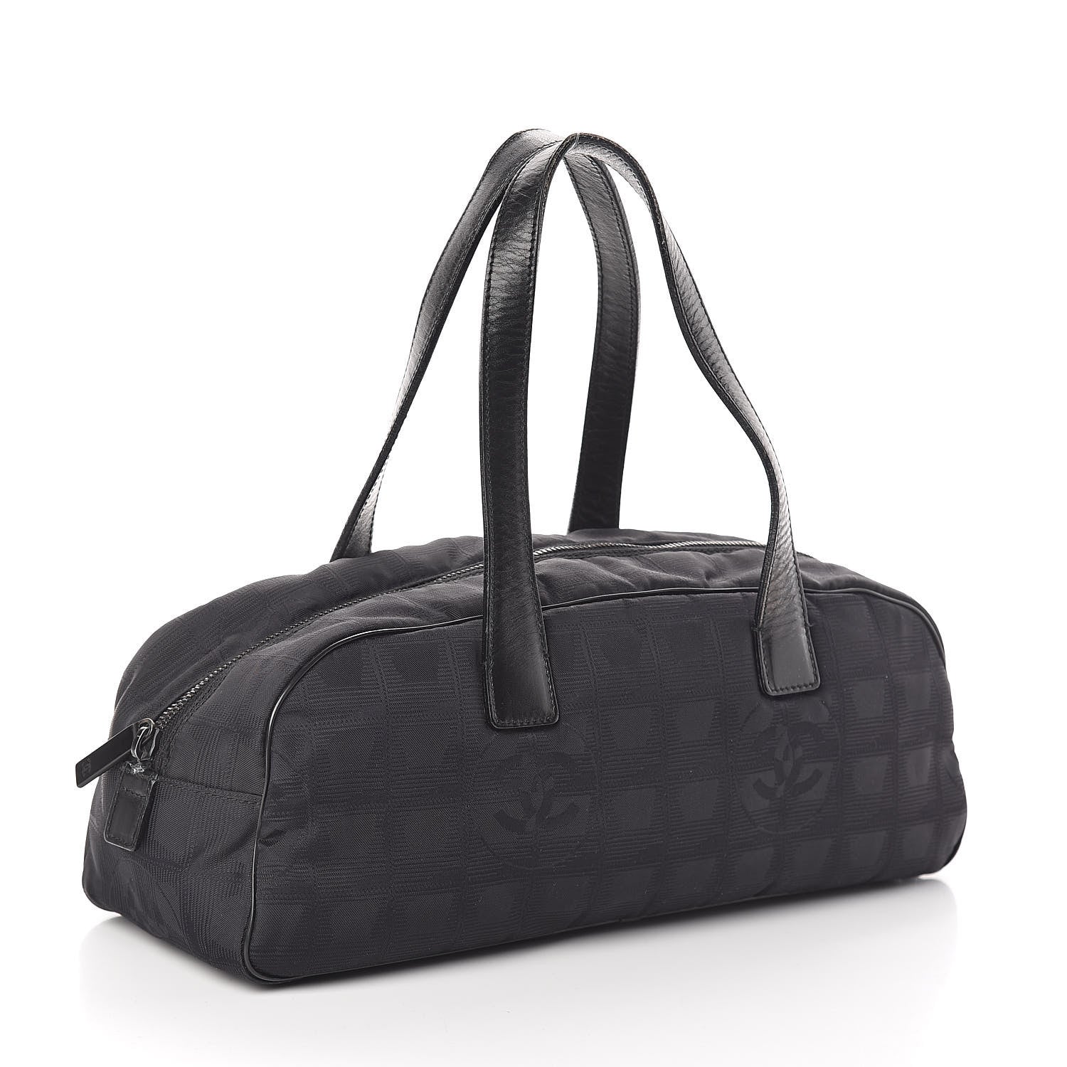 Chanel Nylon Travel Bowler Black 3 of 10