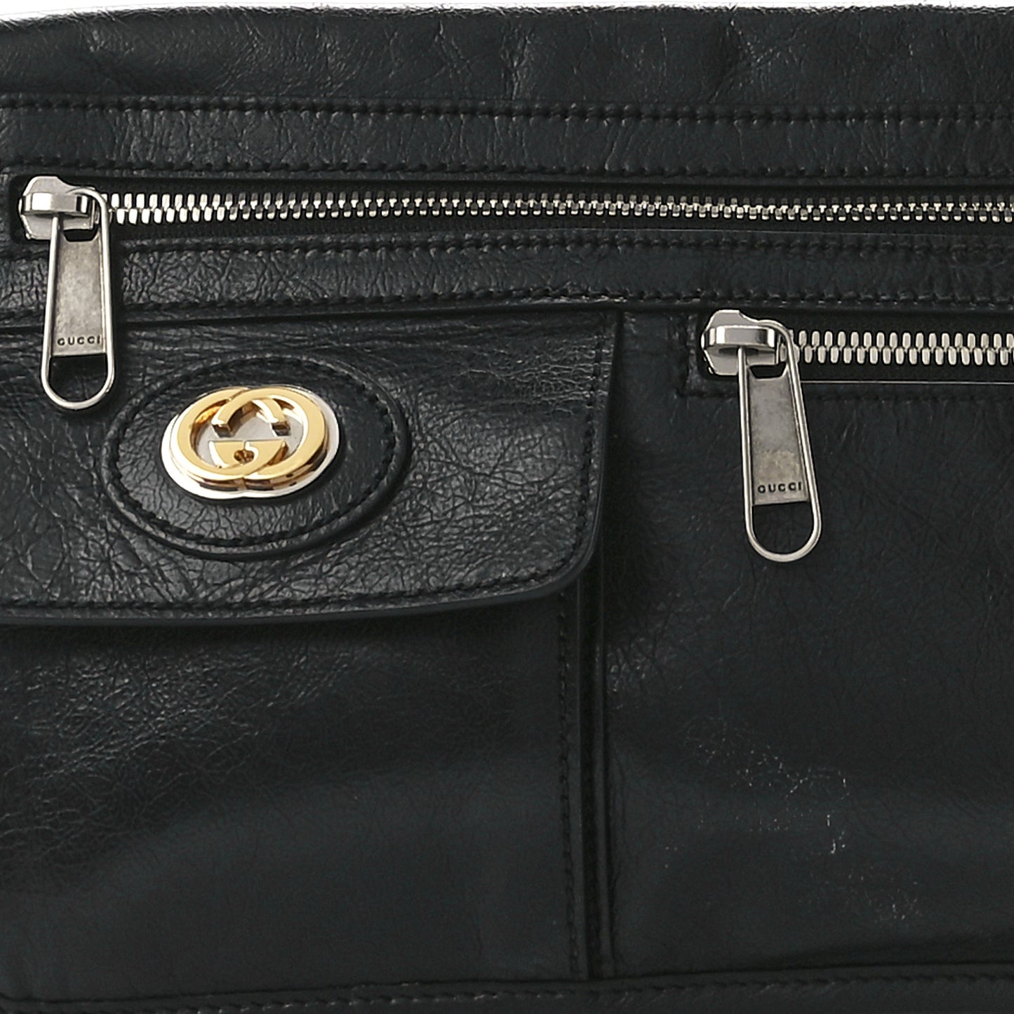 Fluffy Calfskin Morpheus Messenger Bag Black