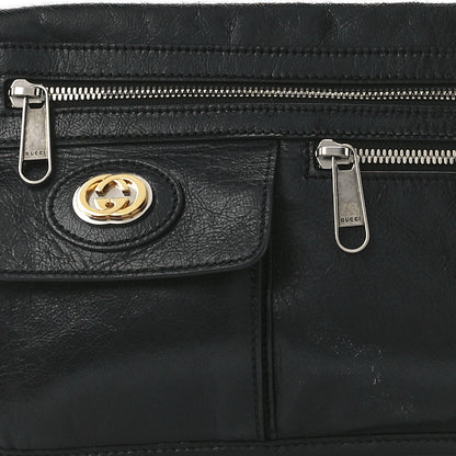 Gucci Fluffy Calfskin Morpheus Messenger Bag Black 9 of 12