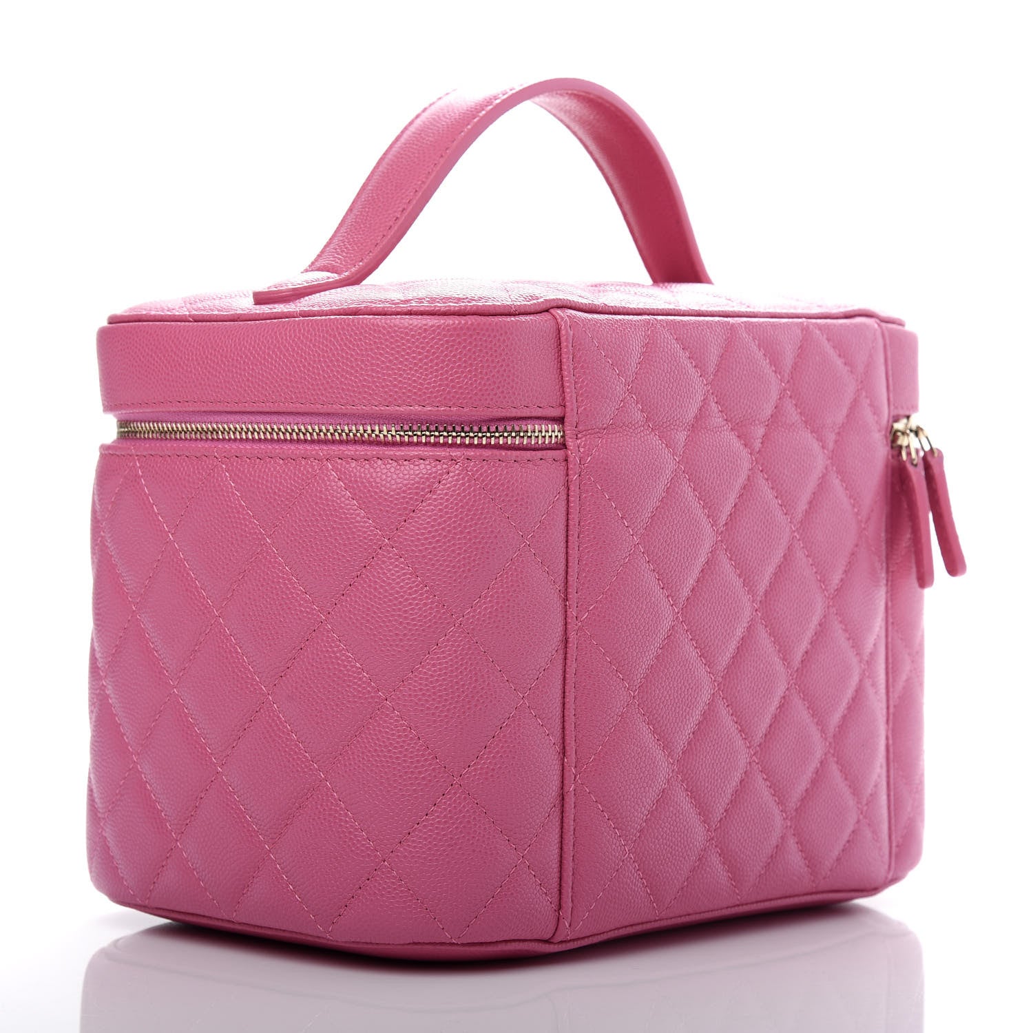 Chanel Caviar Quilted Large Vanity Pouch Pink 2 of 10
