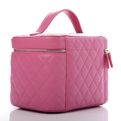 Chanel Caviar Quilted Large Vanity Pouch Pink 2 of 10