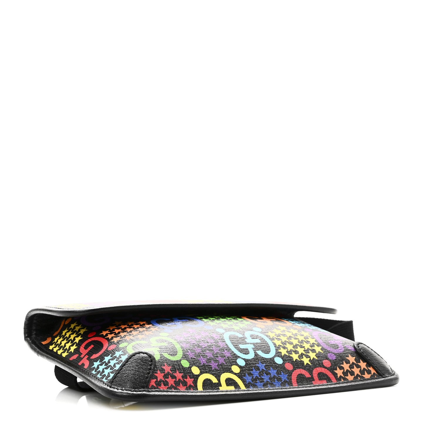 GG Supreme Monogram Psychedelic Slim Belt Bag Black