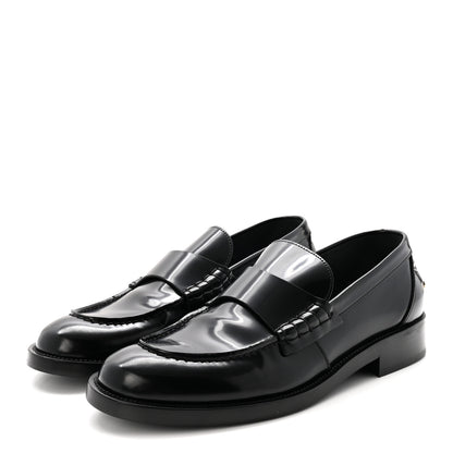 Chanel Shiny Calfskin Logo Loafers 39 Black 4 of 9