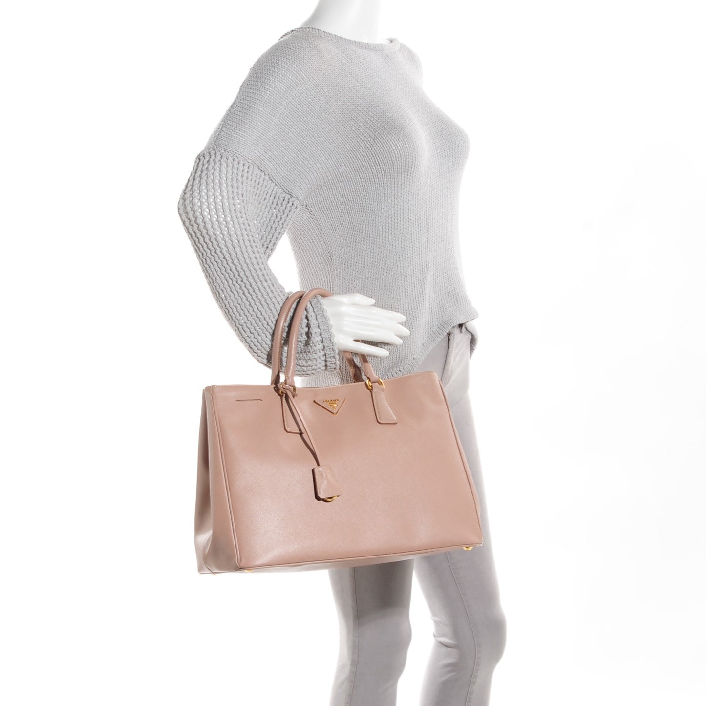 Saffiano Lux Large Tote Cammeo