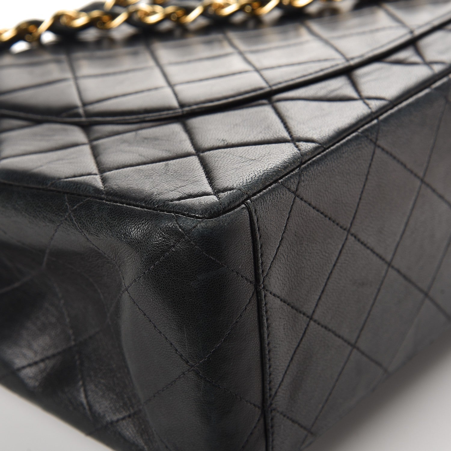 Chanel Lambskin Quilted XL Jumbo Single Flap Black 11 of 15