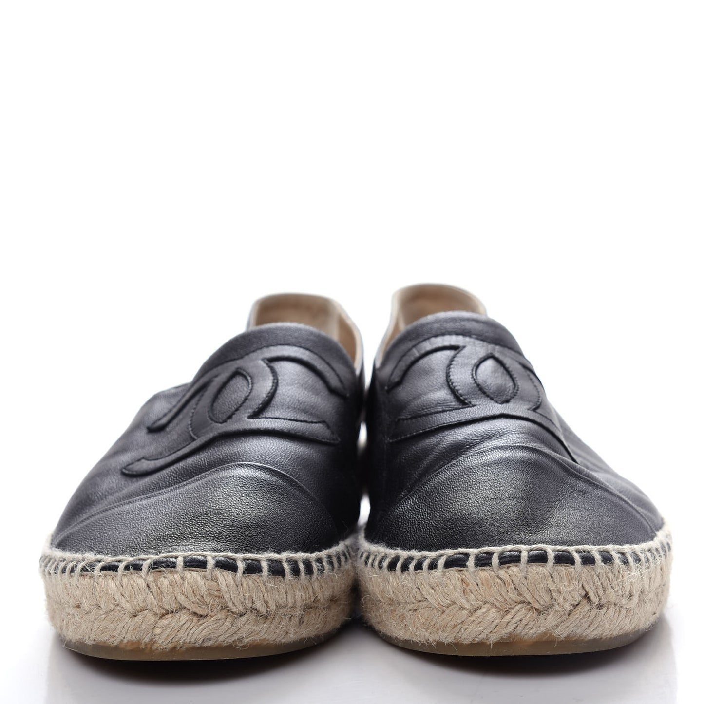 Lambskin CC Espadrilles 42 Black