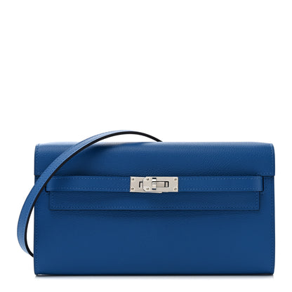 Hermes Evercolor Kelly To Go Wallet Bleu France 1 of 10