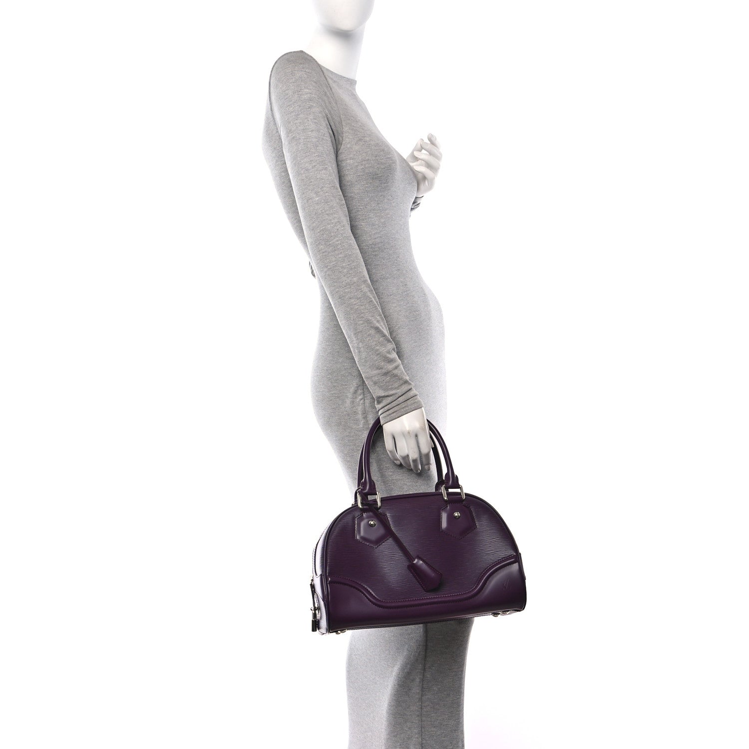 Louis Vuitton Epi Bowling Montaigne PM Cassis 2 of 9