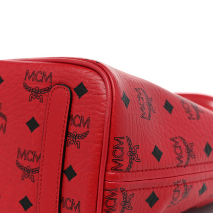 MCM Visetos Medium Liz Reversible Shopper Tote Ruby Red 14 of 16