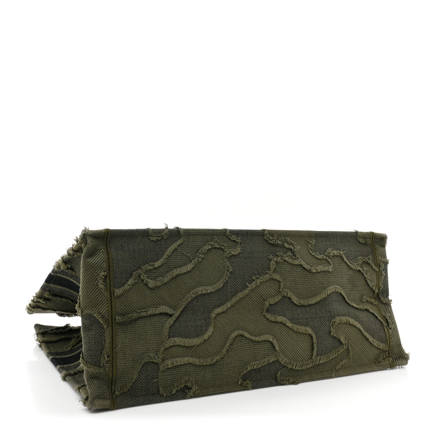 Canvas Embroidered Camouflage Book Tote Green