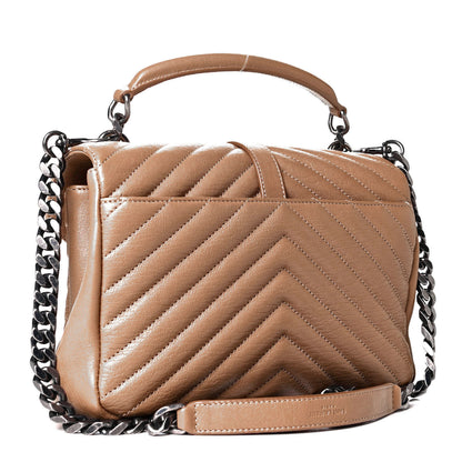 Saint Laurent Sheepskin Matelasse Chevron Monogram Medium College Bag Fard 2 of 8