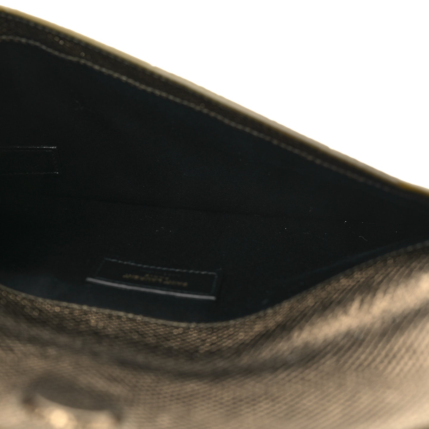 Metallic Karung Uptown Monogram Pouch  Gold Military