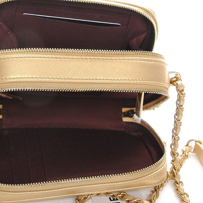 Chanel Metallic Lambskin Mini Coco Boy Camera Bag Gold 5 of 9
