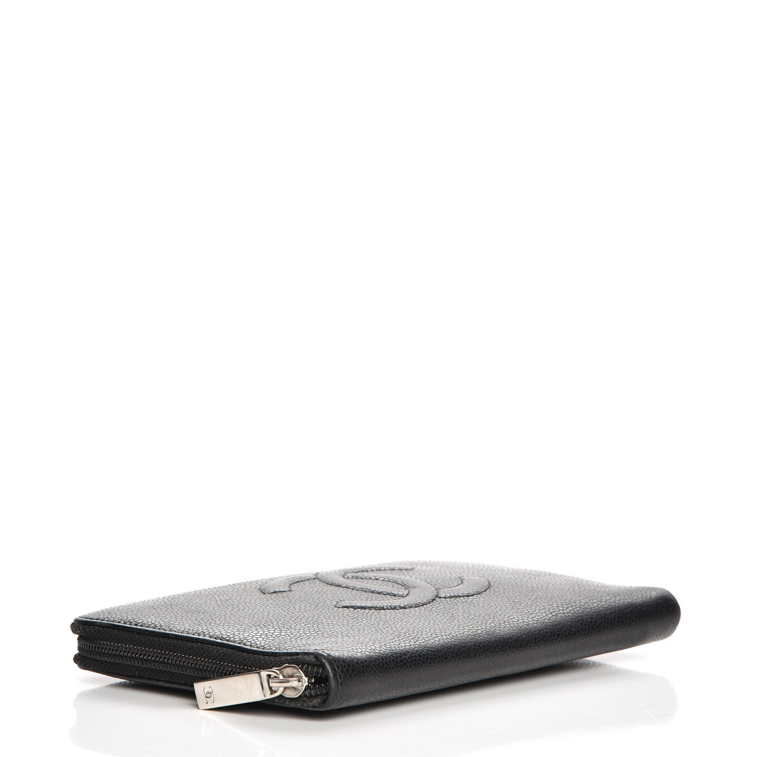 Chanel Caviar CC Timeless Large Zip Around Wallet Black 4 of 8